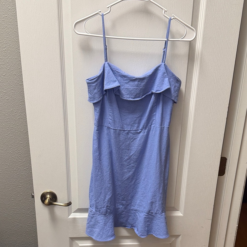 Gianni Bini Light Periwinkle Ruffle Maxi Dress